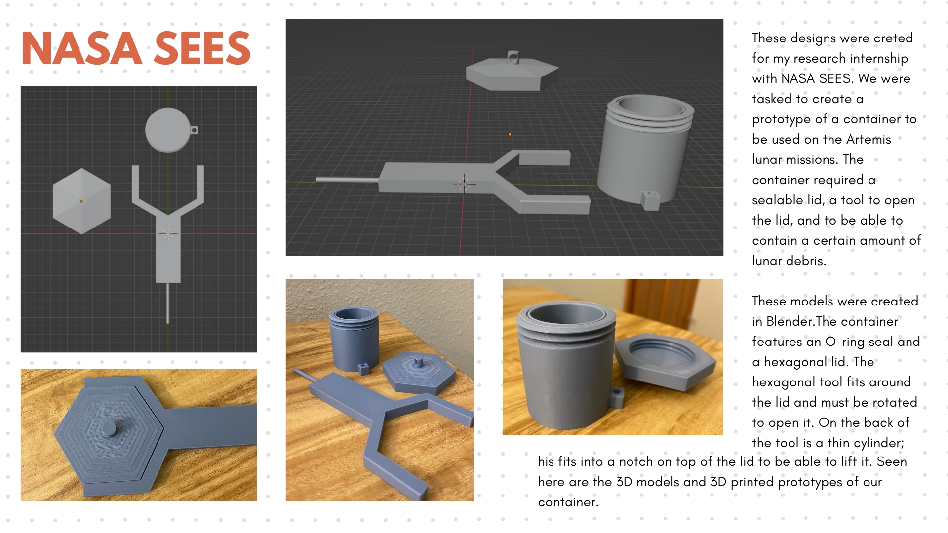 3D printed sample container prototype